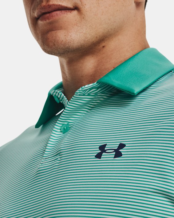 Men's UA Performance Stripe Polo, Green, pdpMainDesktop image number 3